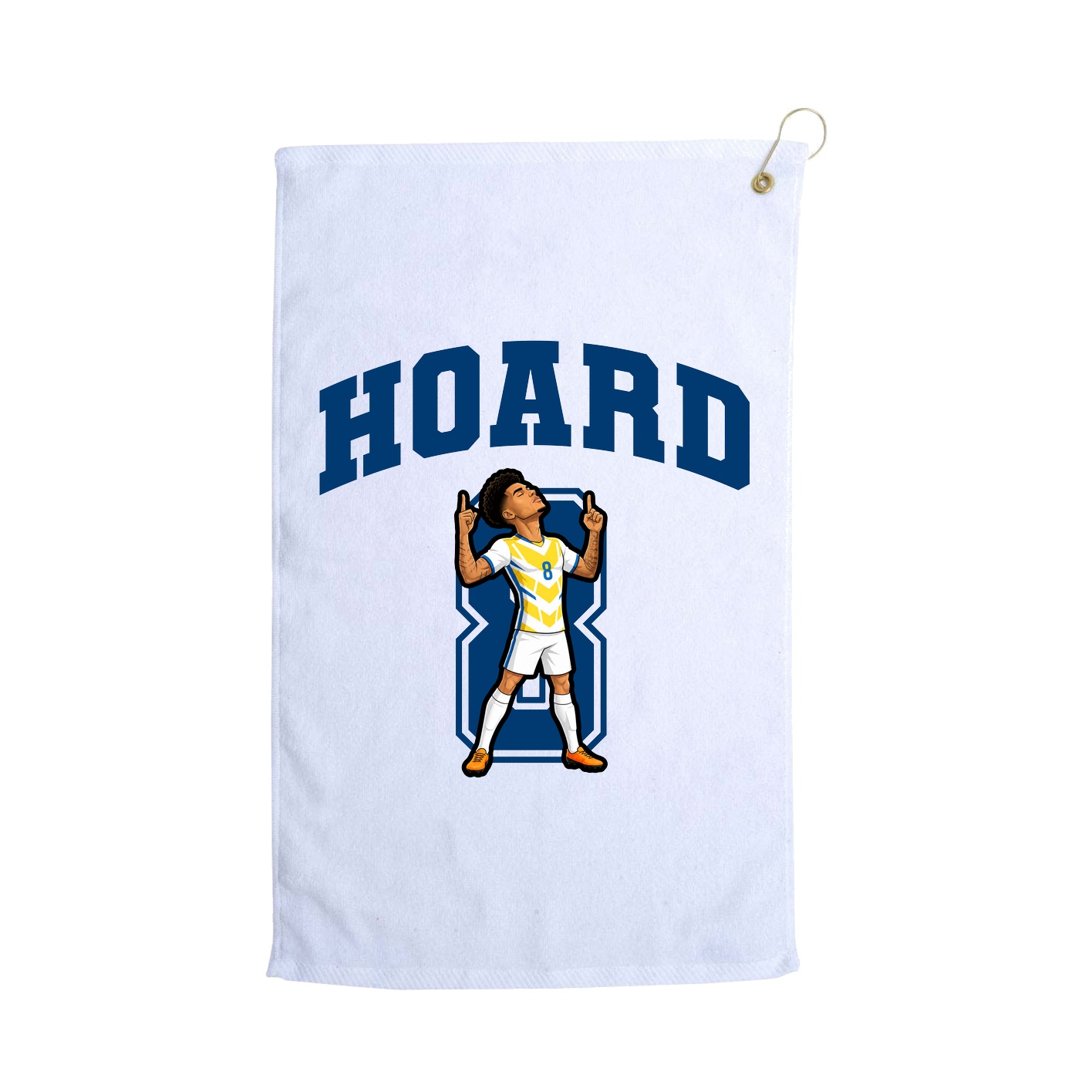 Golf Towel — Number in White