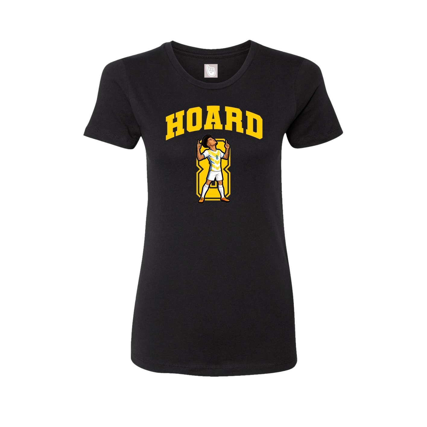 Fitted Women's Tee — Number in Black