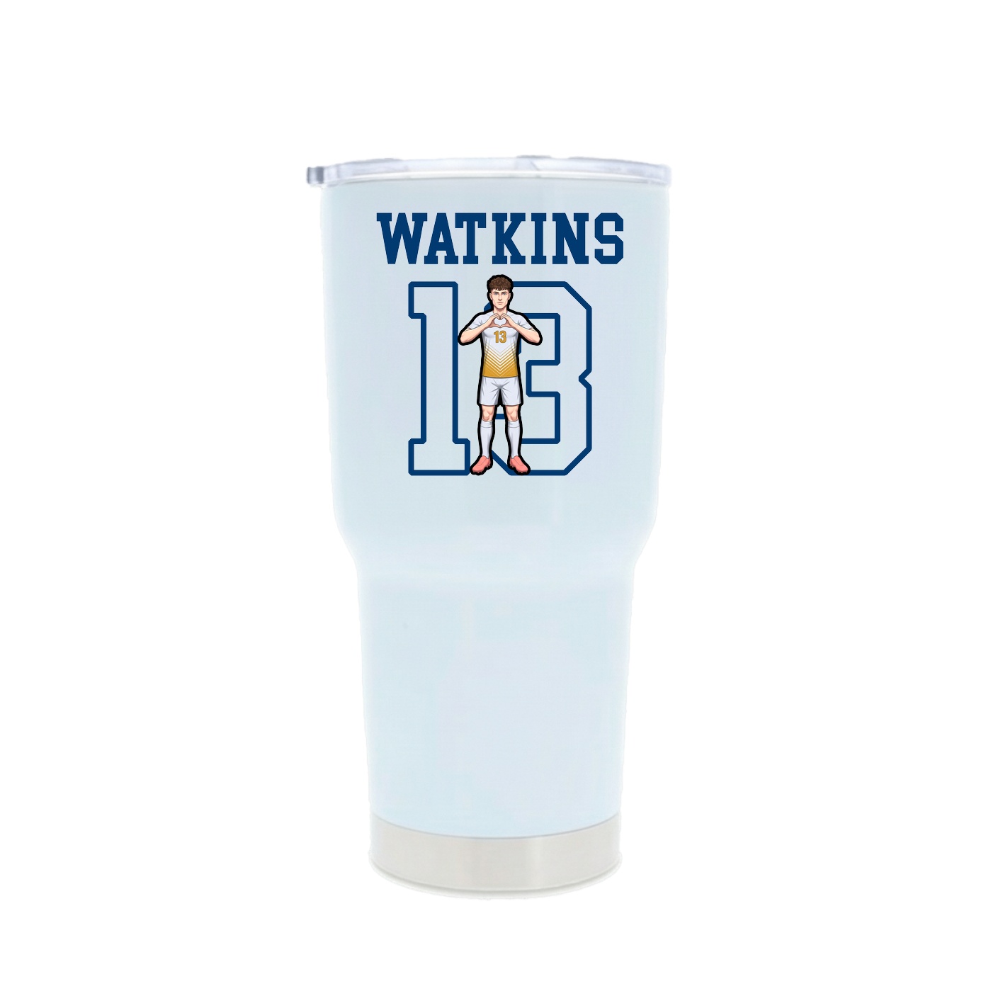 30oz Stainless Steel Tumbler — Shirsey in White
