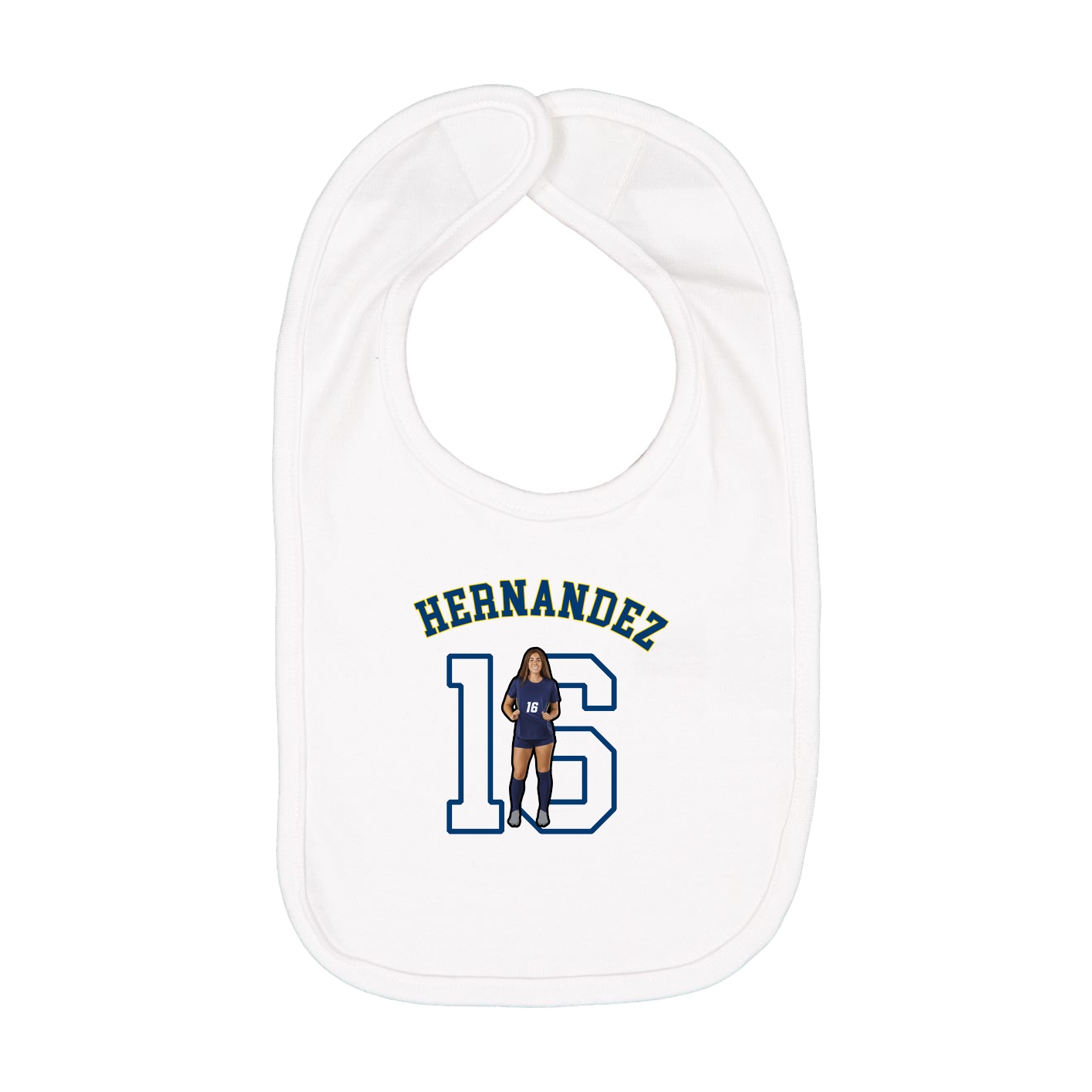 Infant Bib — Shirsey Arch in White