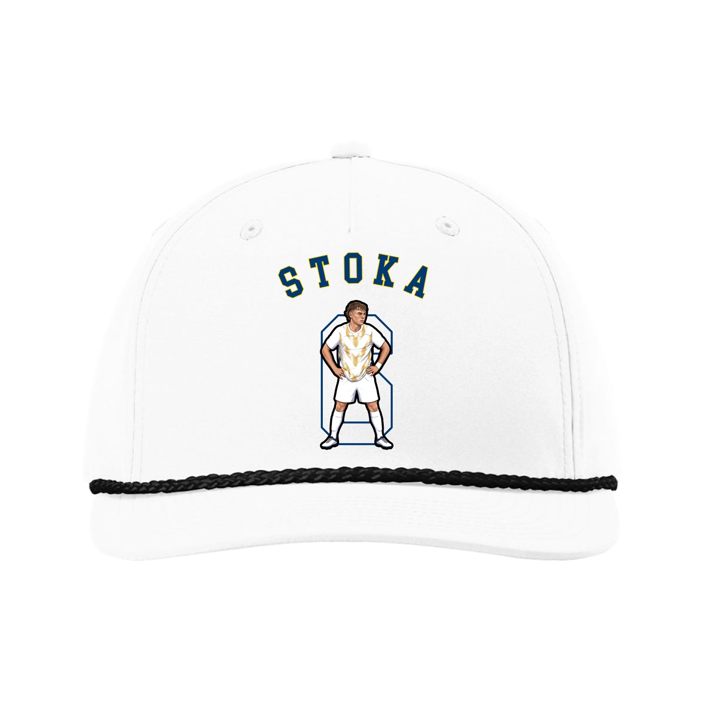 Five-Panel Classic Rope Cap — Shirsey Arch in White