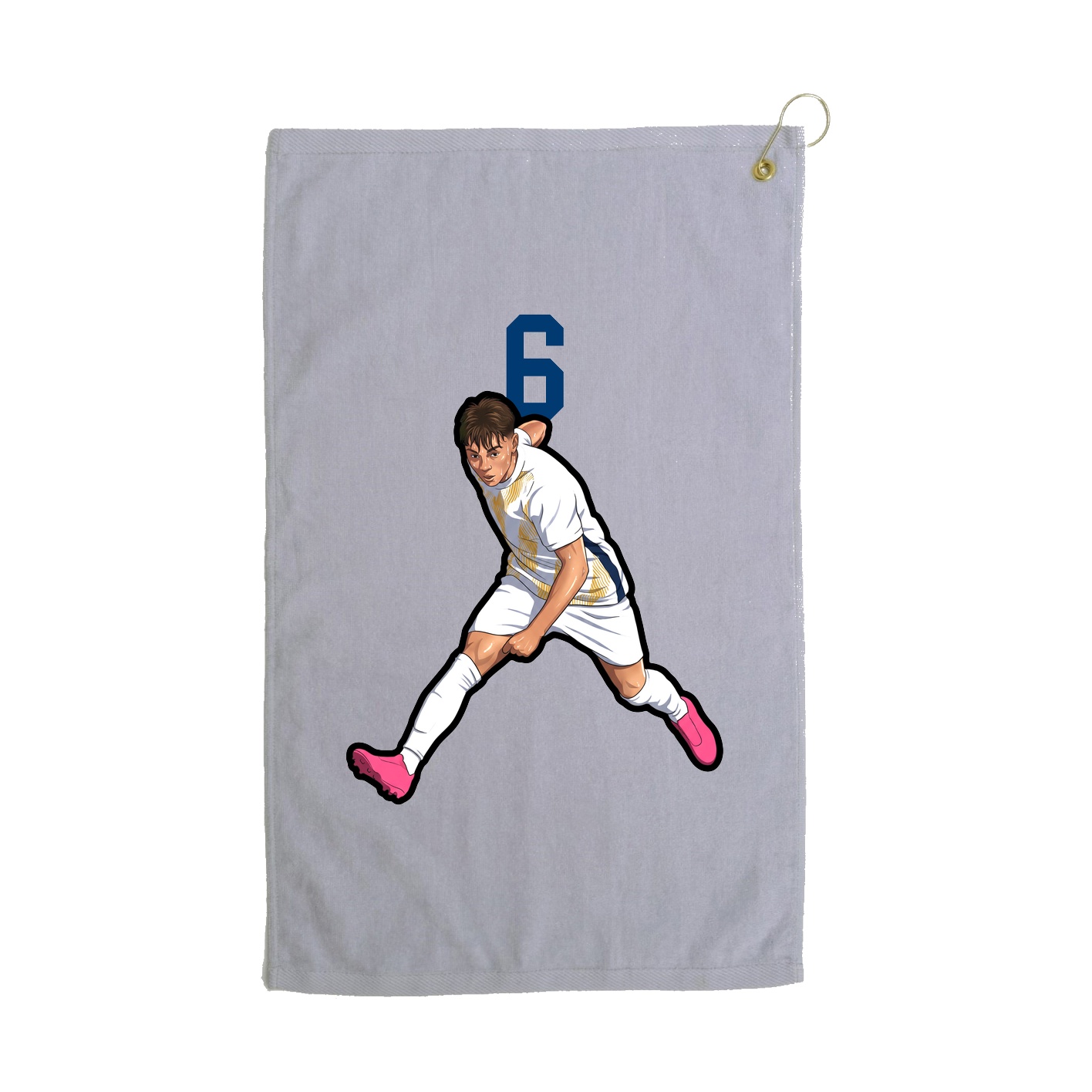 Golf Towel — Number Top in Grey