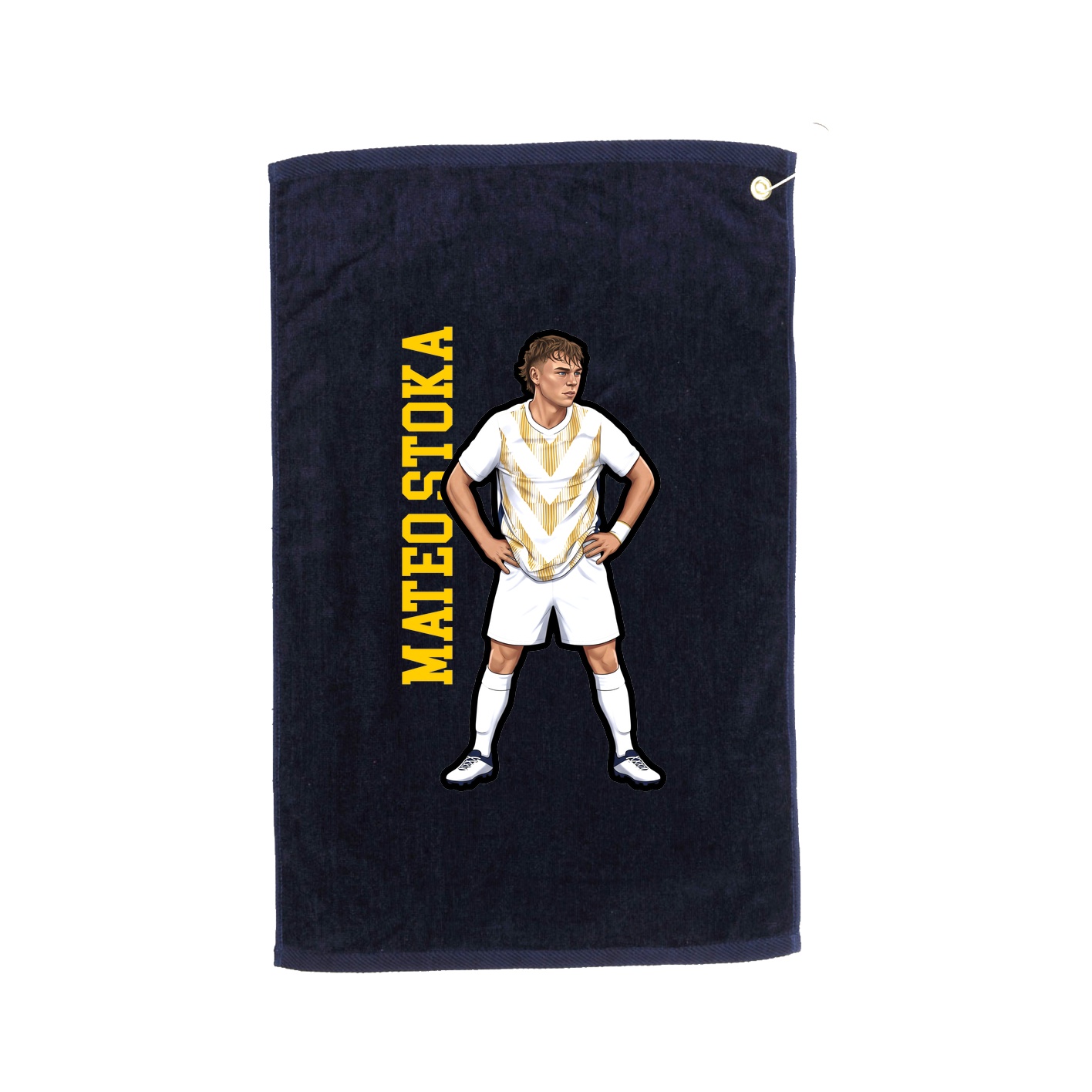 Golf Towel — Name Vertical in Navy
