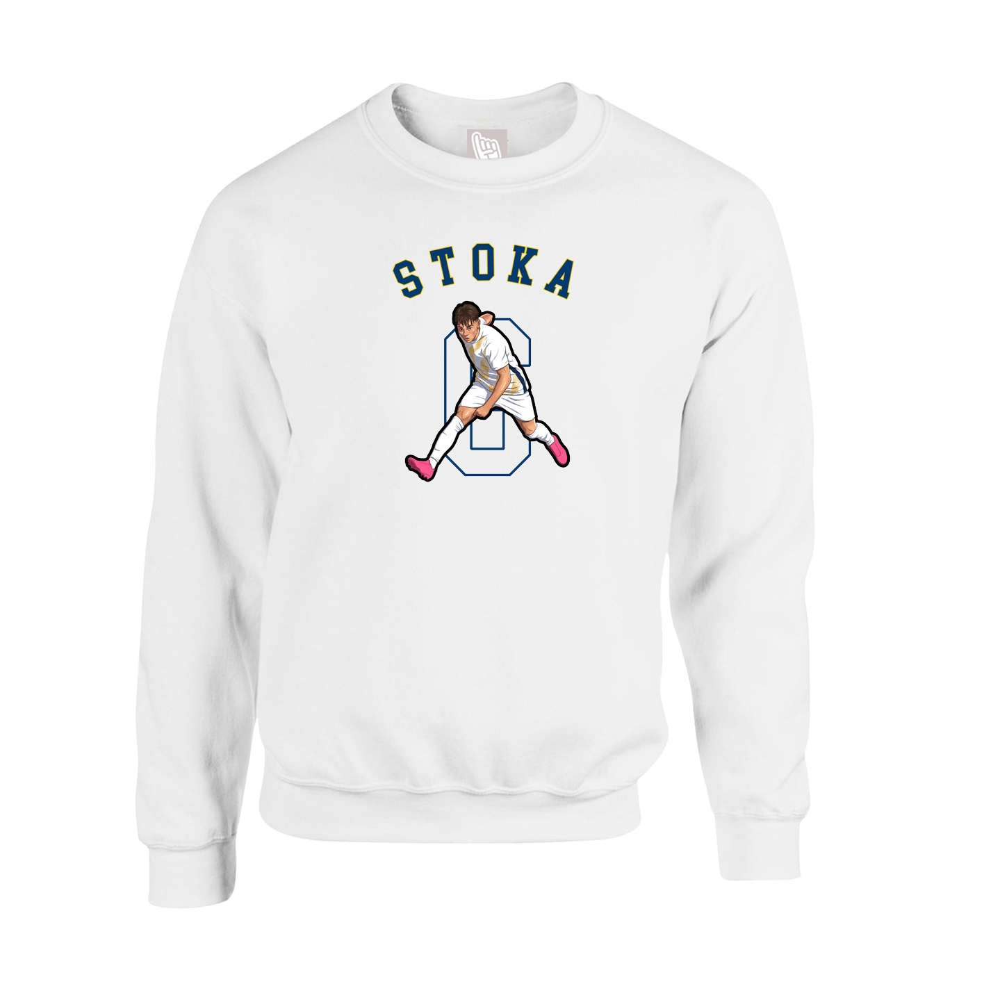 Fleece Crew — Shirsey Arch in White