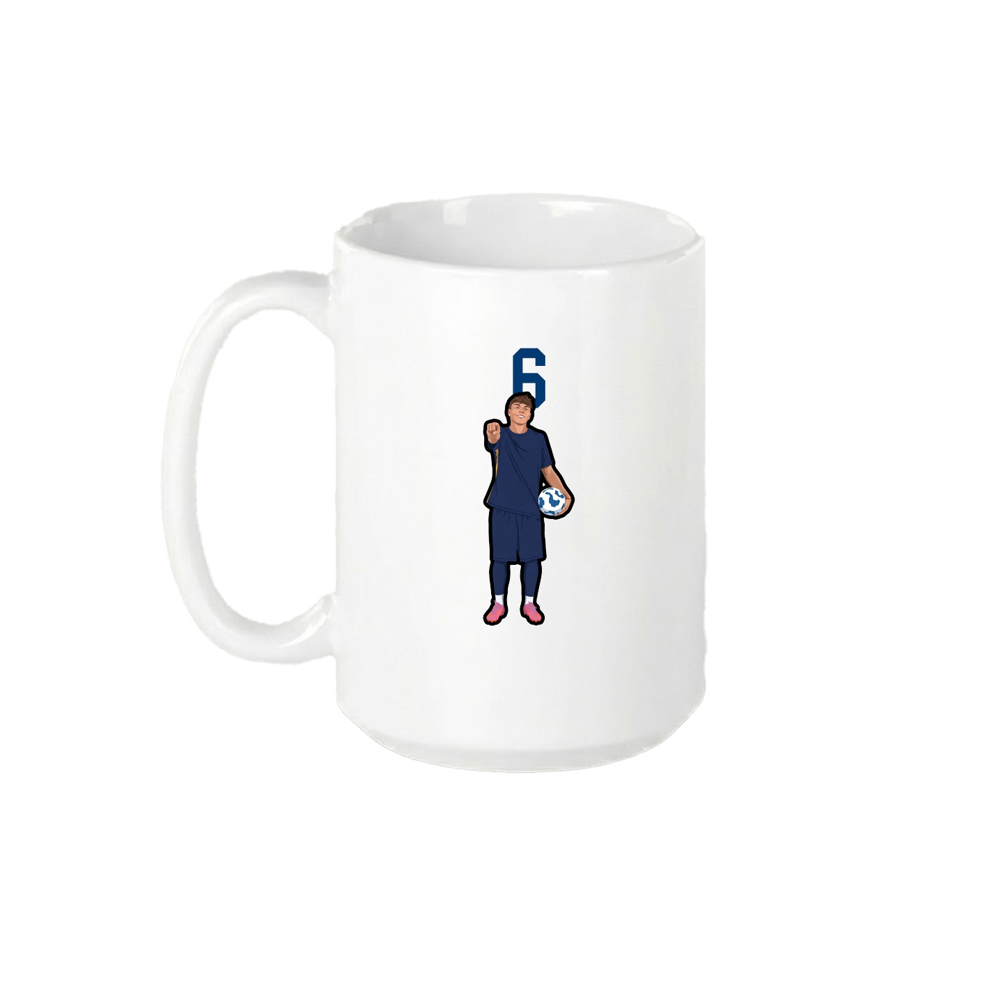 15oz Coffee Mug — Number Top in White