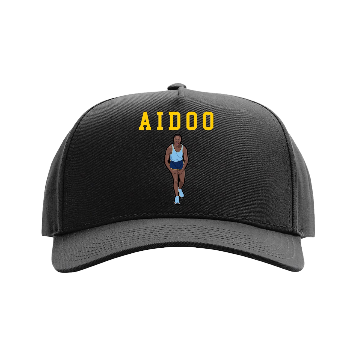 Full Fabric Five-Panel Champ Cap — Shirsey in Black