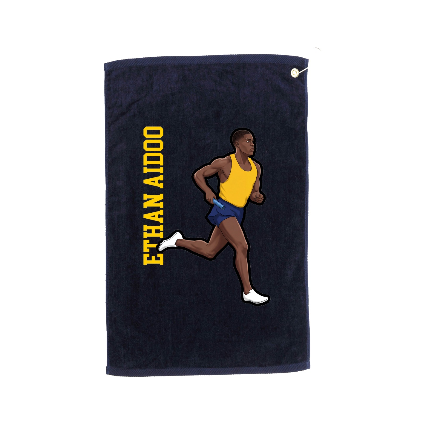 Golf Towel — Name Vertical in Navy
