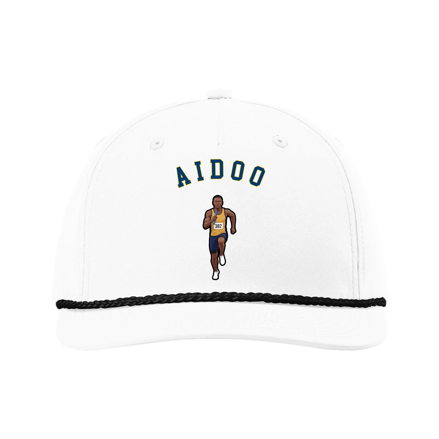 Five-Panel Classic Rope Cap — Shirsey Arch in White