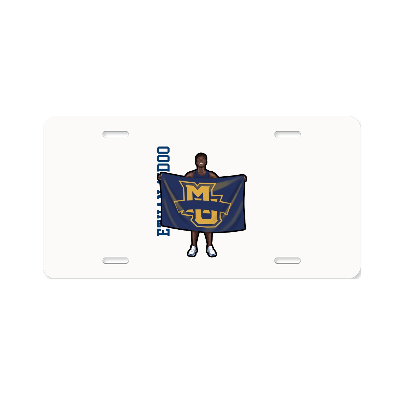 License Plate — Name Vertical in Classic