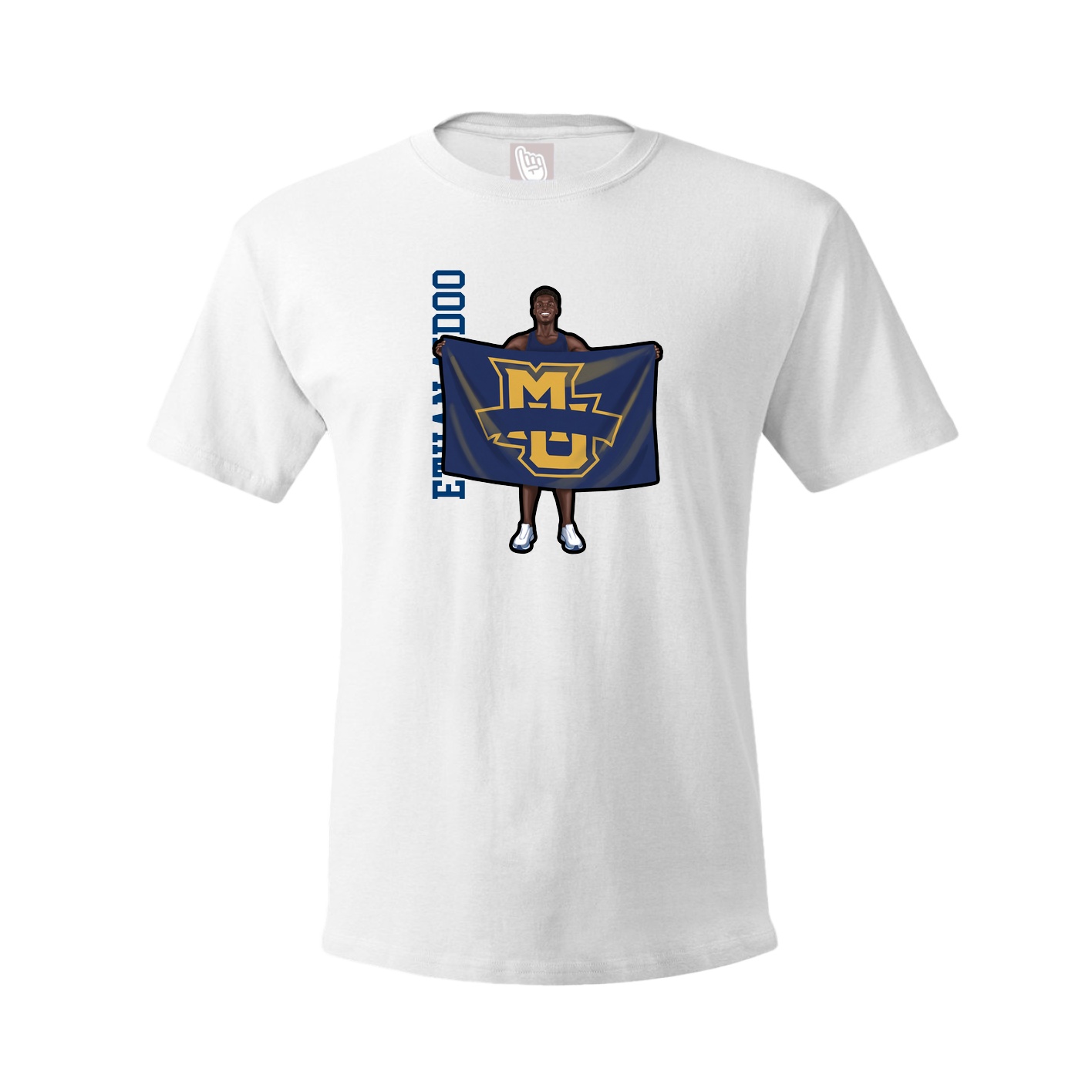 Tee — Name Vertical in White