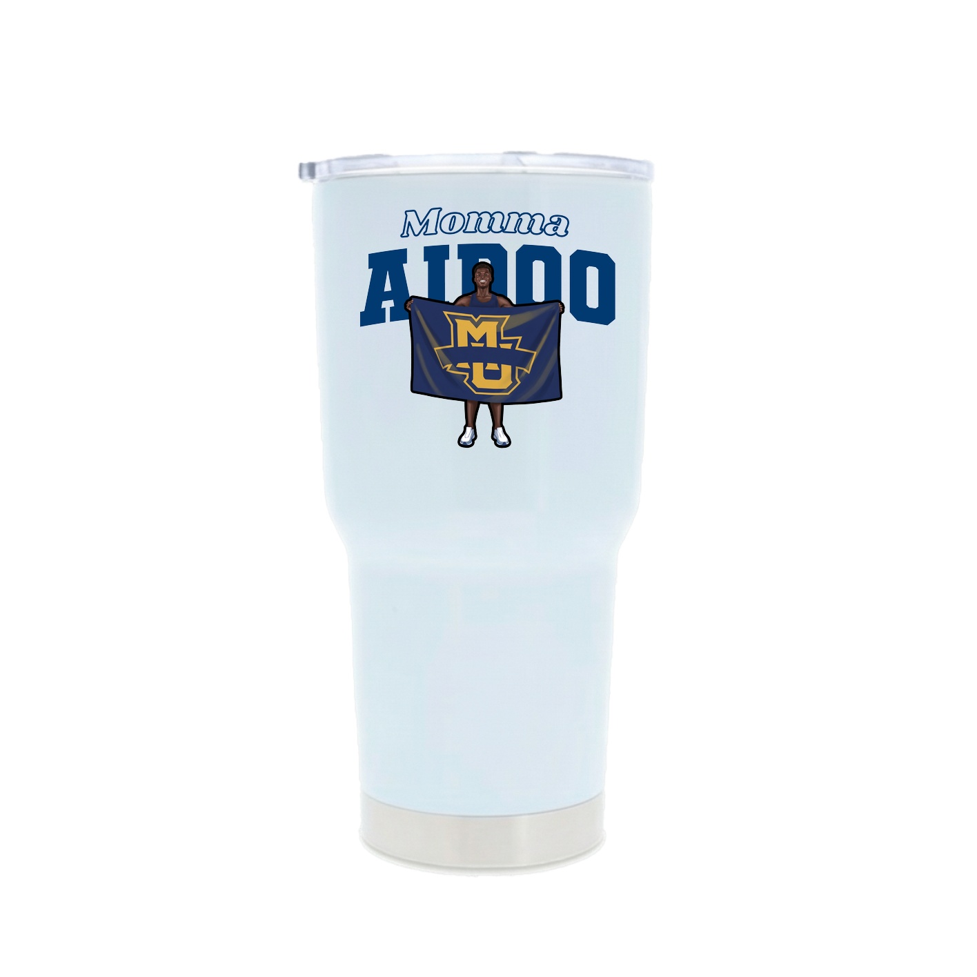 30oz Stainless Steel Tumbler — Mothers Day Block in White