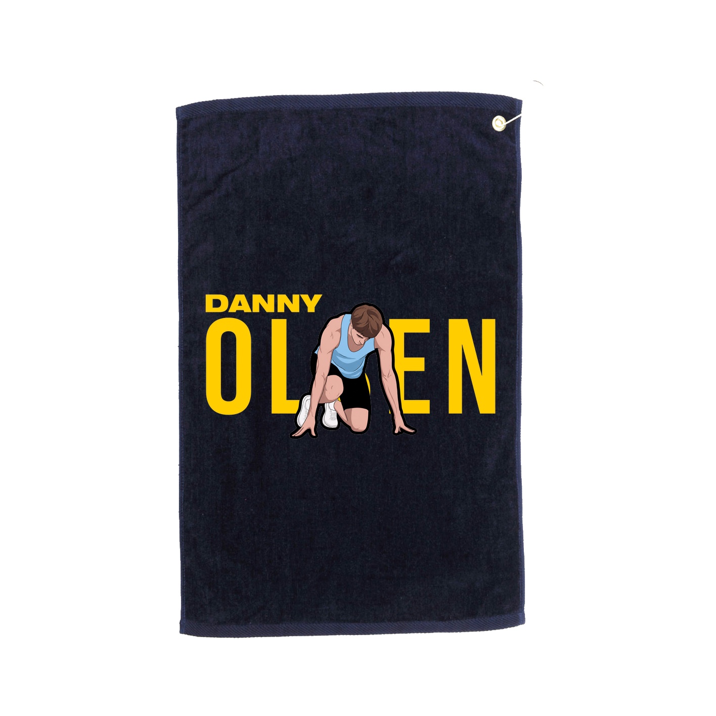 Golf Towel — Player Name in Navy