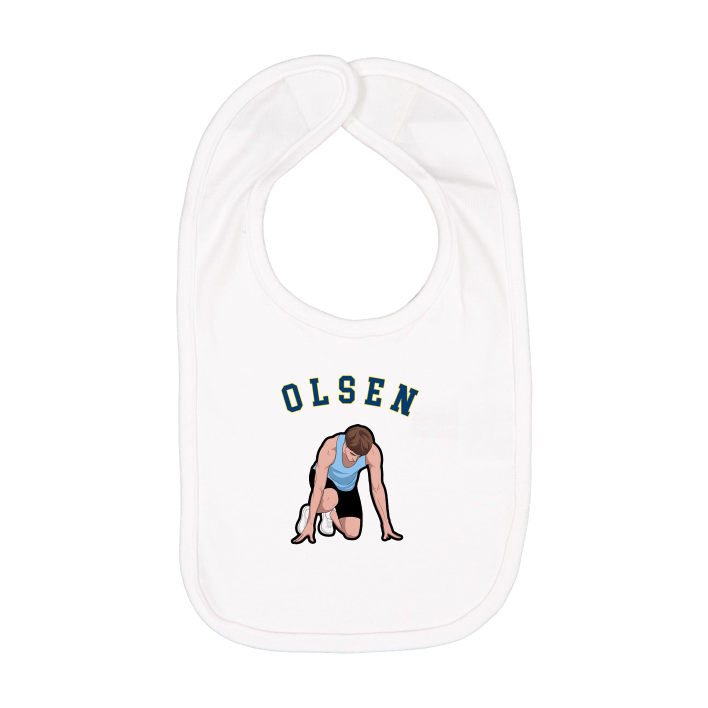 Infant Bib — Shirsey Arch in White