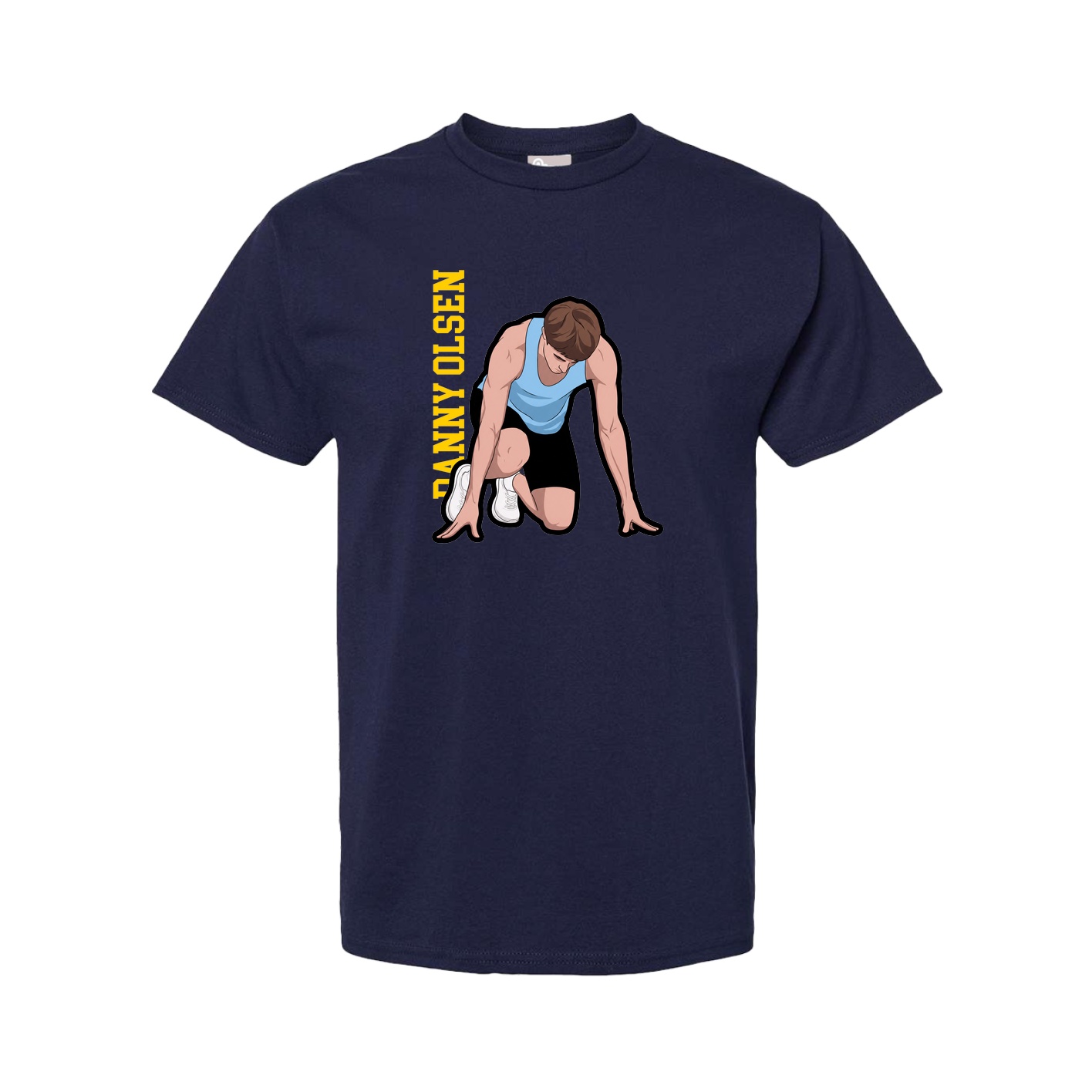 Tee — Name Vertical in Navy