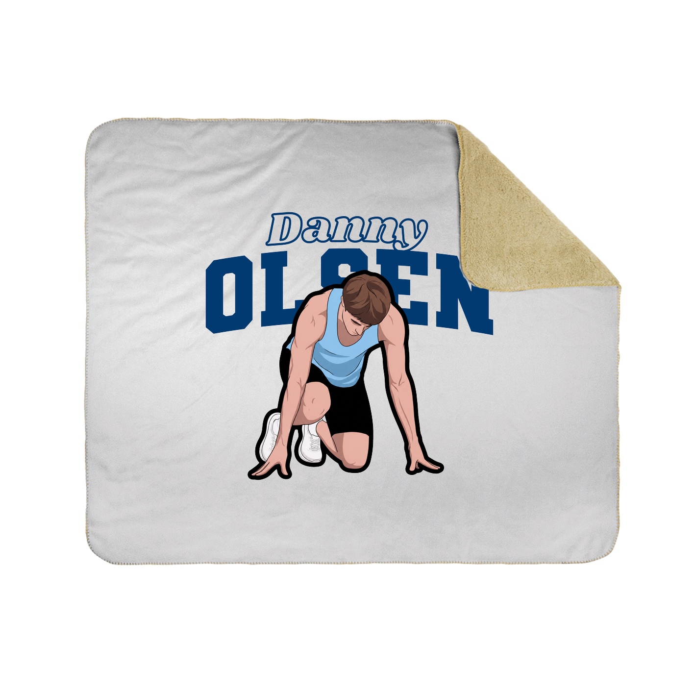 Throw Blanket — Name Arch in White