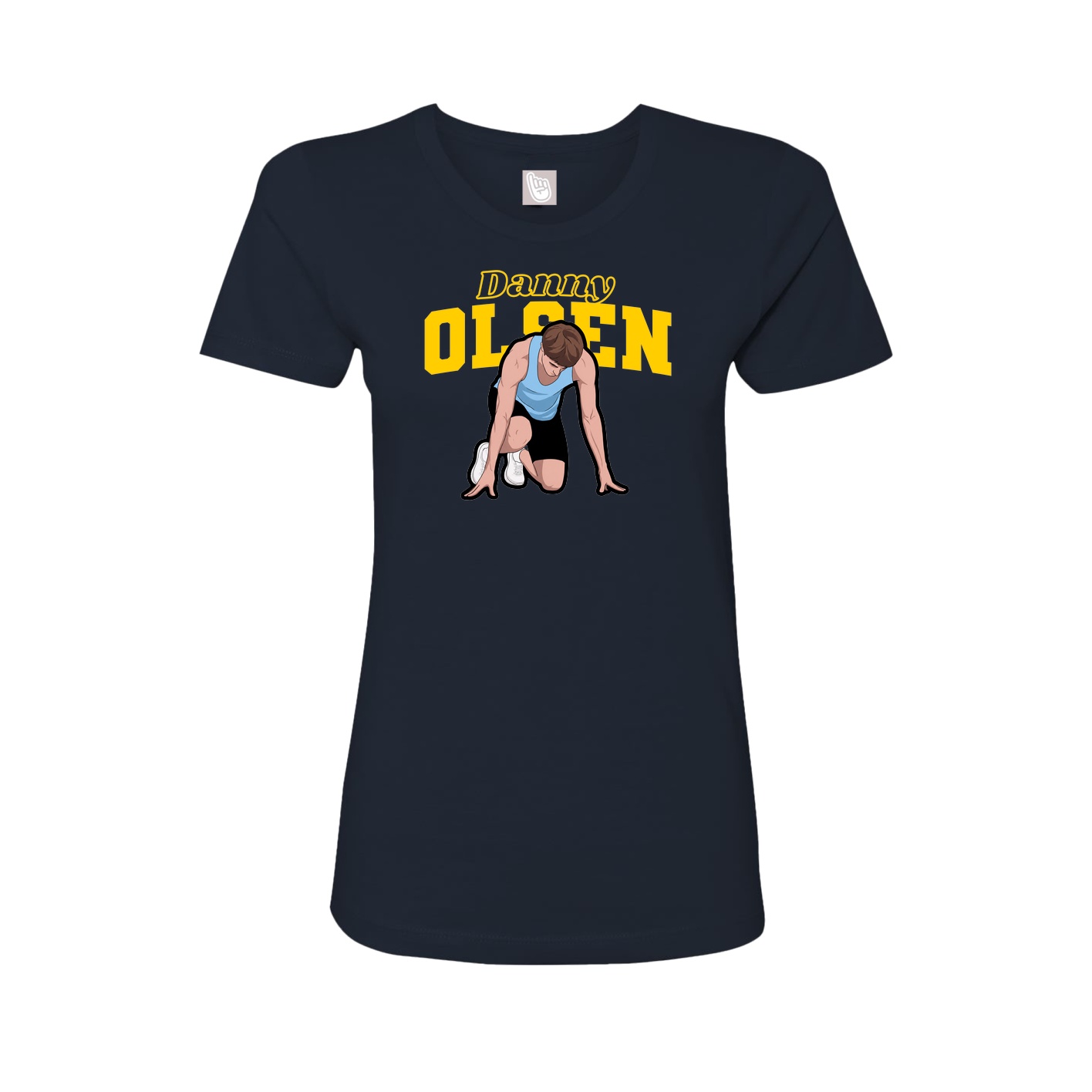 Fitted Women's Tee — Name Arch in Navy