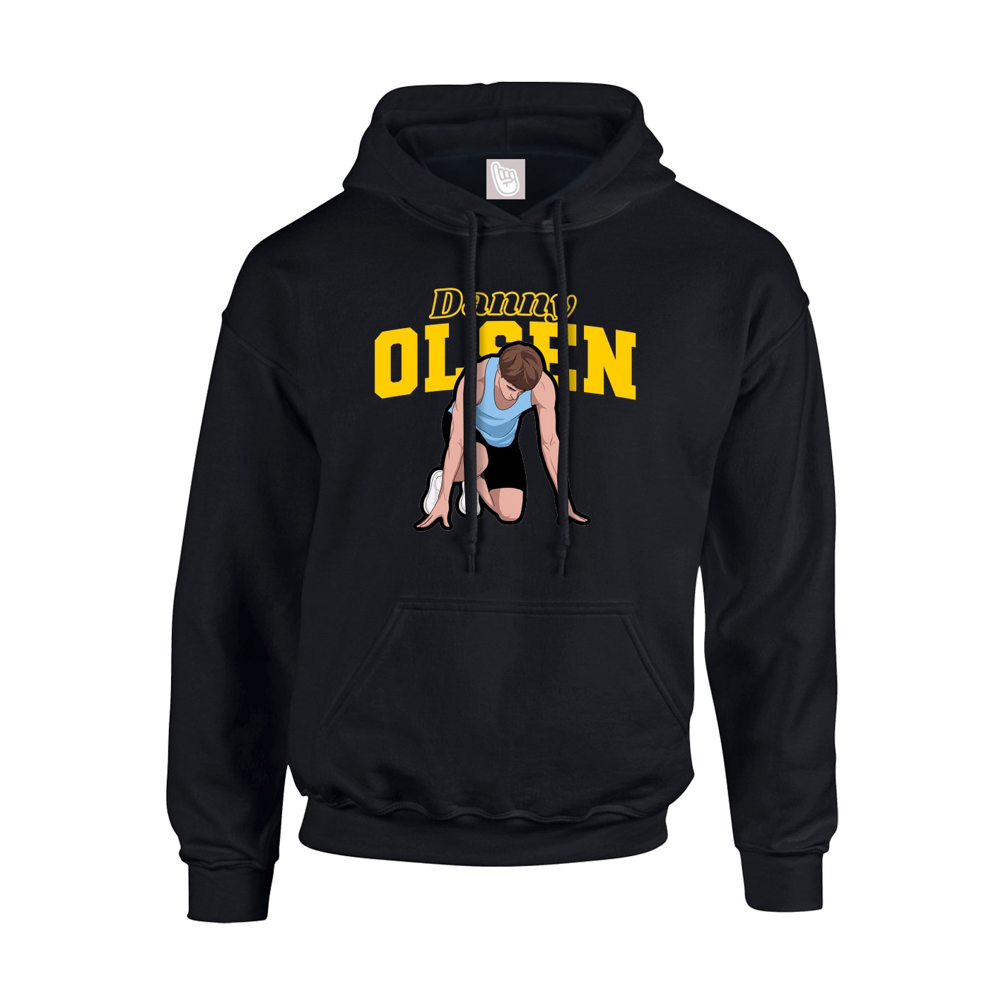 Youth Hoodie — Name Arch in Black