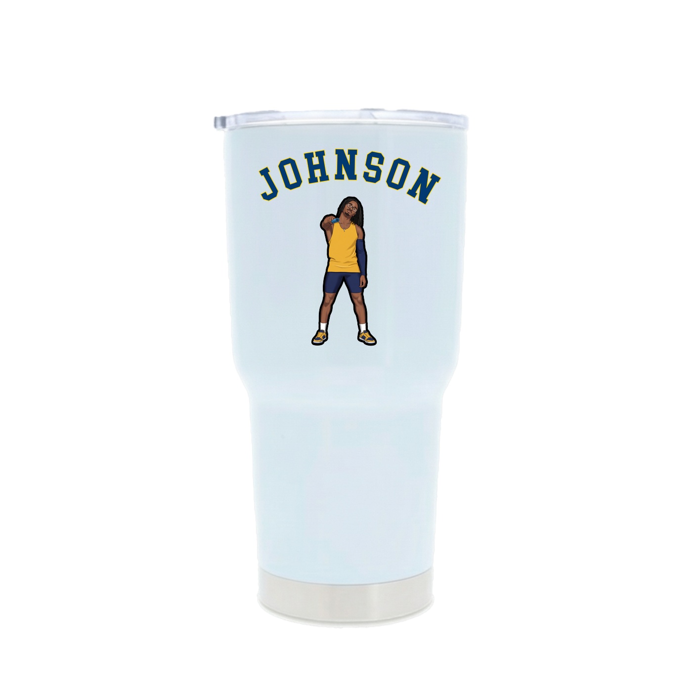 30oz Stainless Steel Tumbler — Shirsey Arch in White