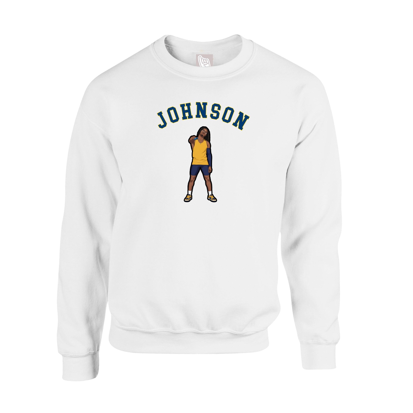 Fleece Crew — Shirsey Arch in White