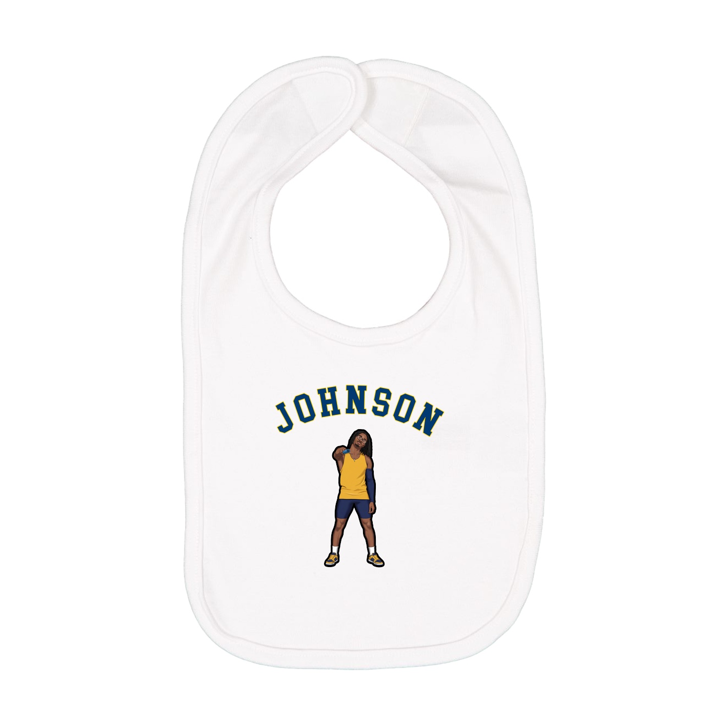 Infant Bib — Shirsey Arch in White