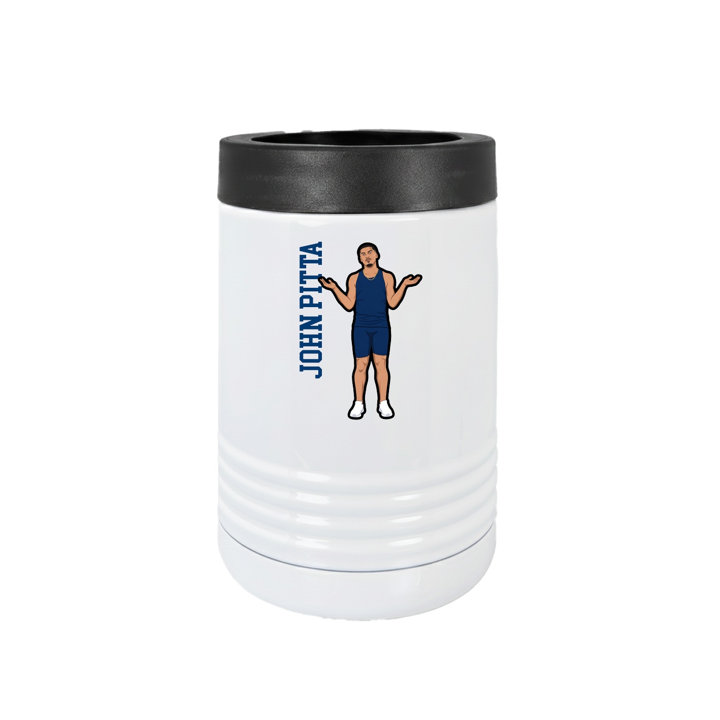 Beverage Holder — Name Vertical in White