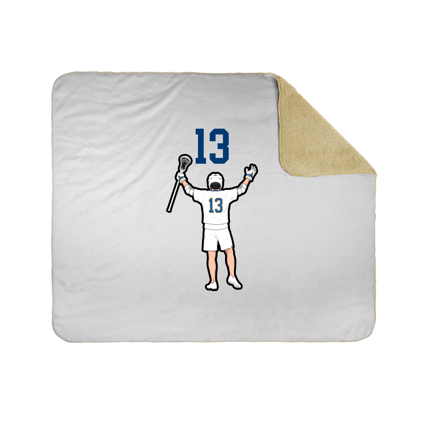 Throw Blanket — Number Top in White