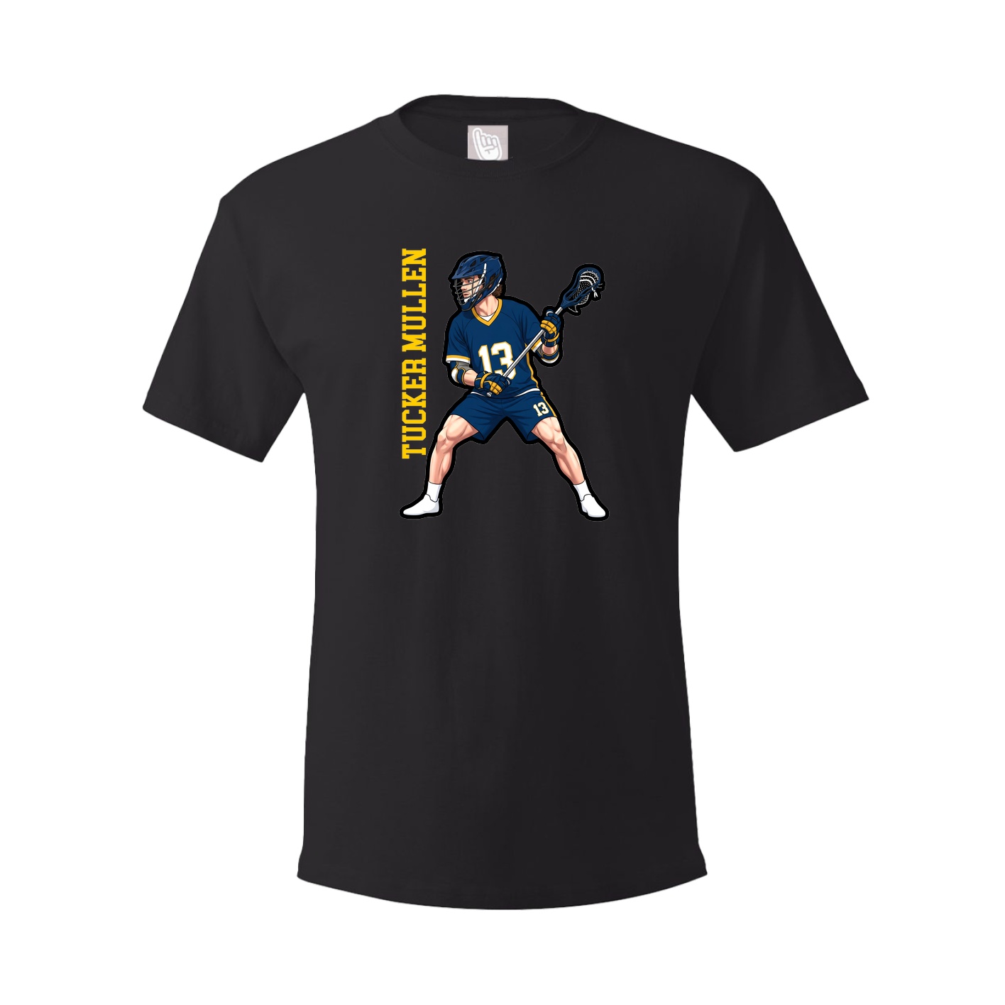 Youth Tee — Name Vertical in Black