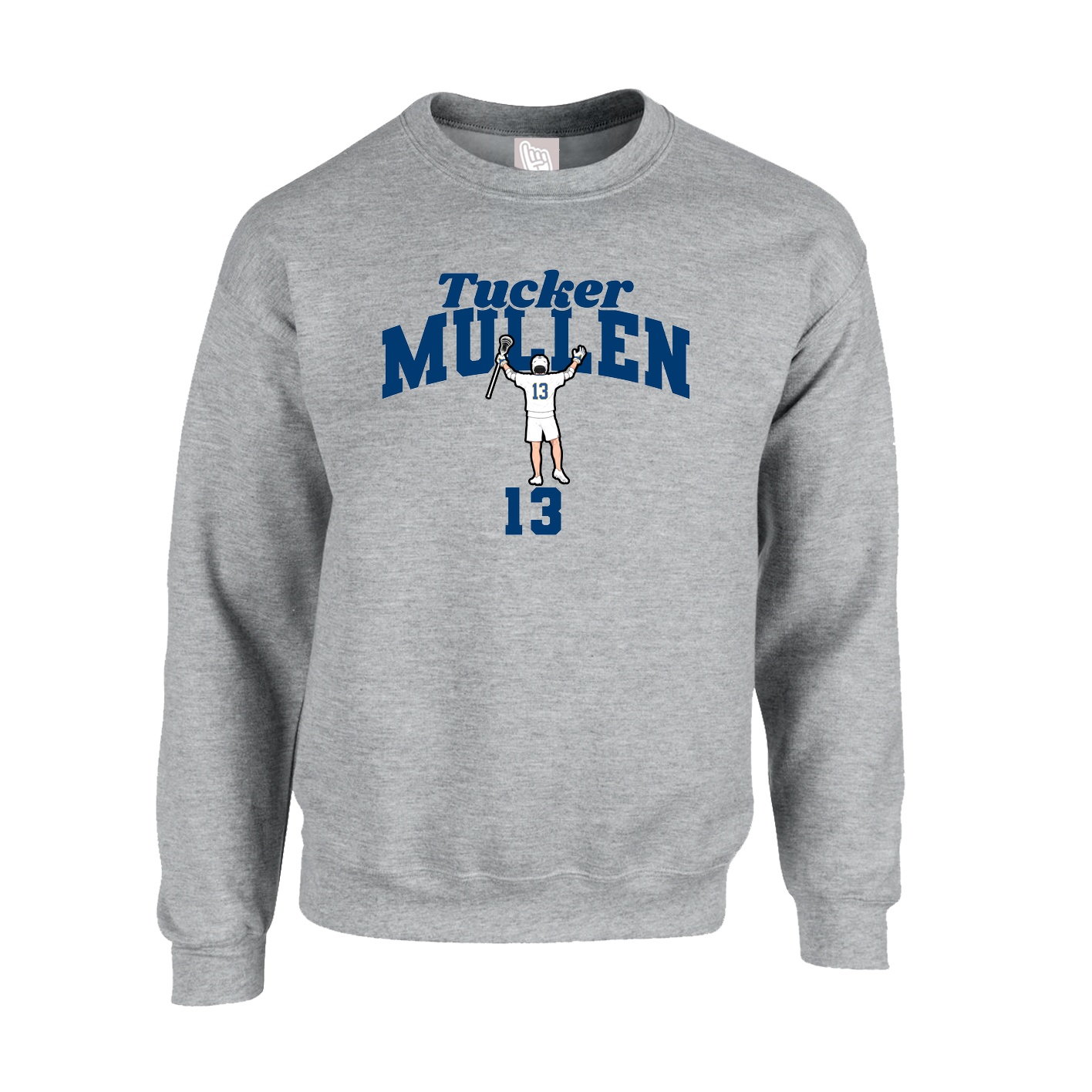 Fleece Crew — Signature Arch in Grey