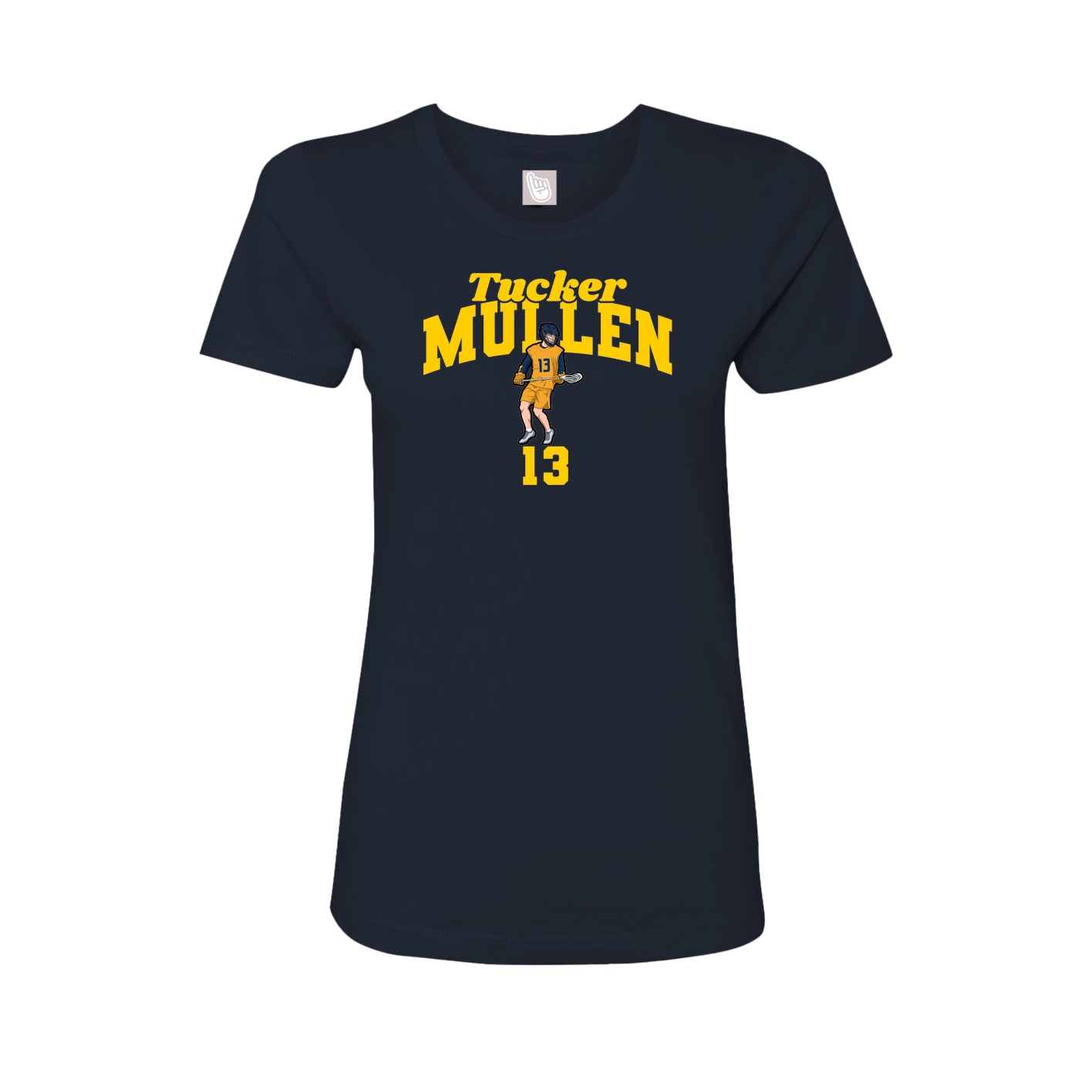 Fitted Women's Tee — Signature Arch in Navy