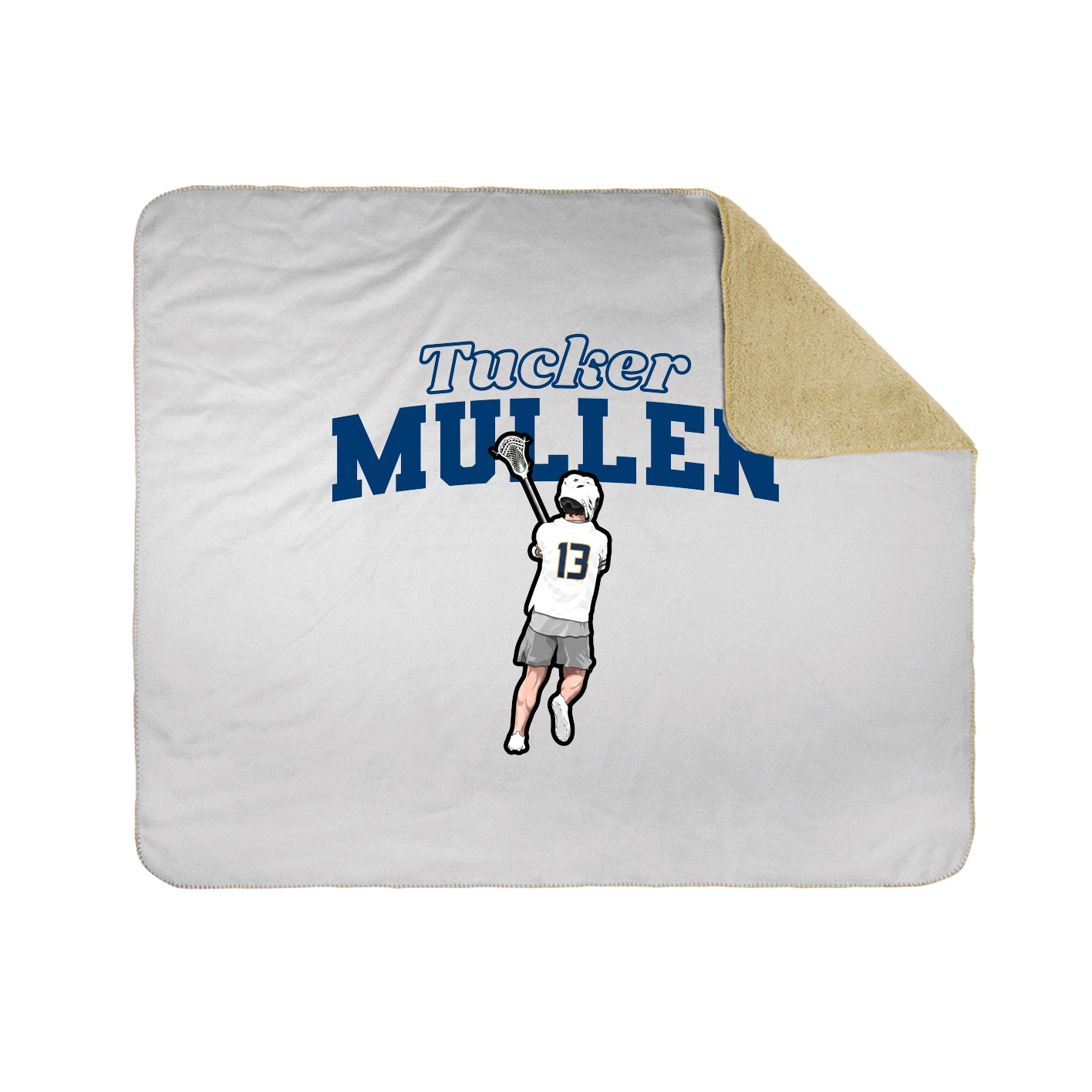 Throw Blanket — Name Arch in White