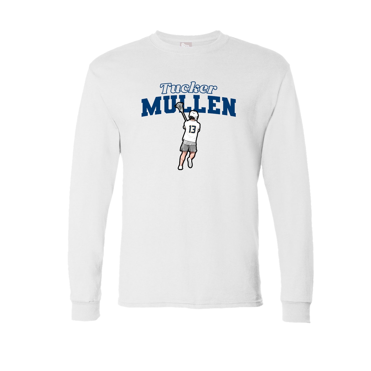 Long Sleeve Tee — Name Arch in White