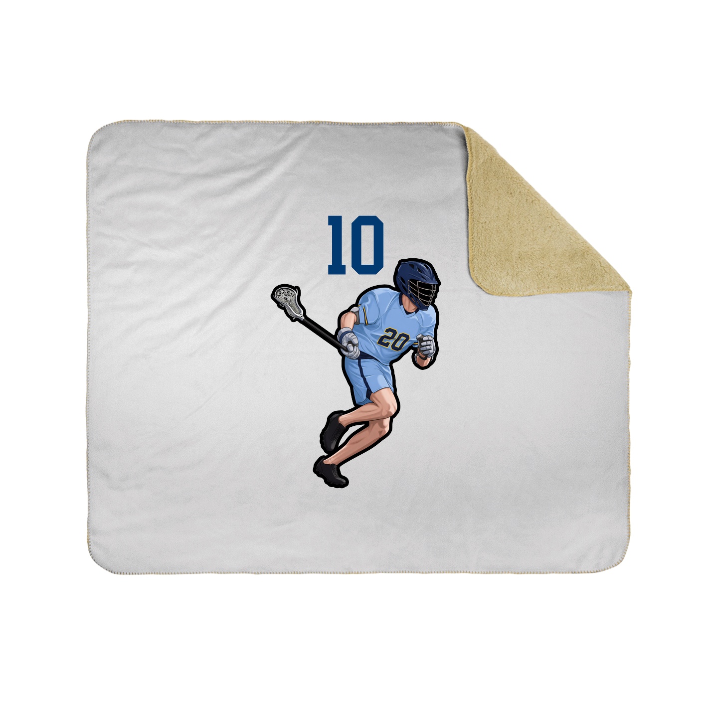 Throw Blanket — Number Top in White