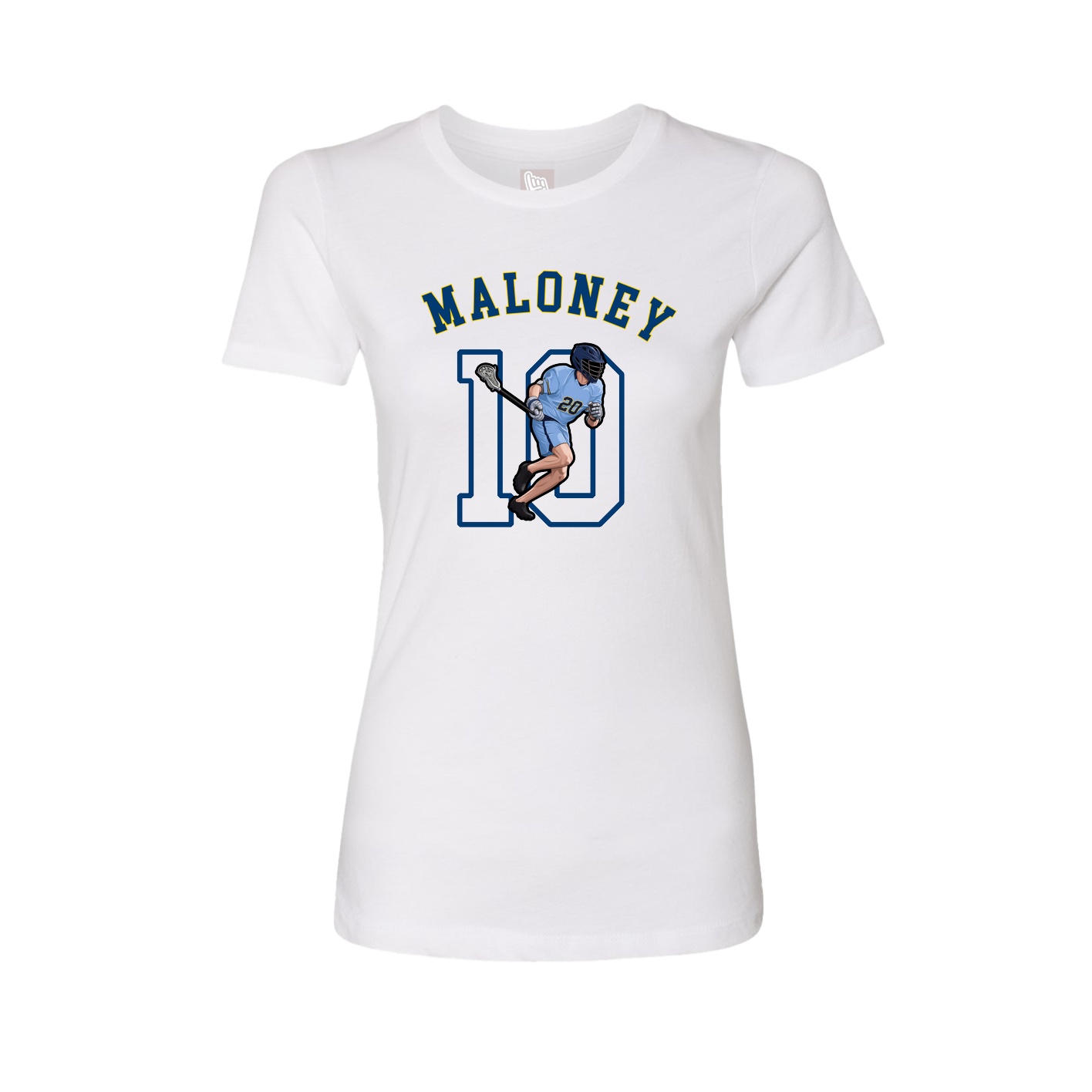 Fitted Women's Tee — Shirsey Arch in White