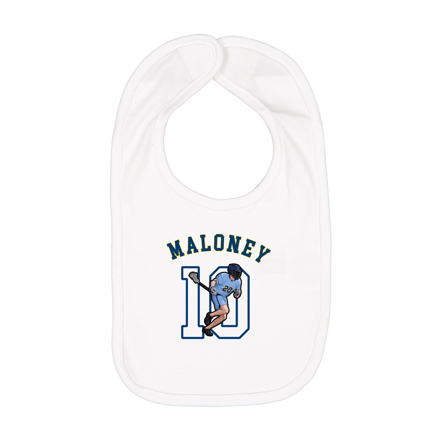 Infant Bib — Shirsey Arch in White