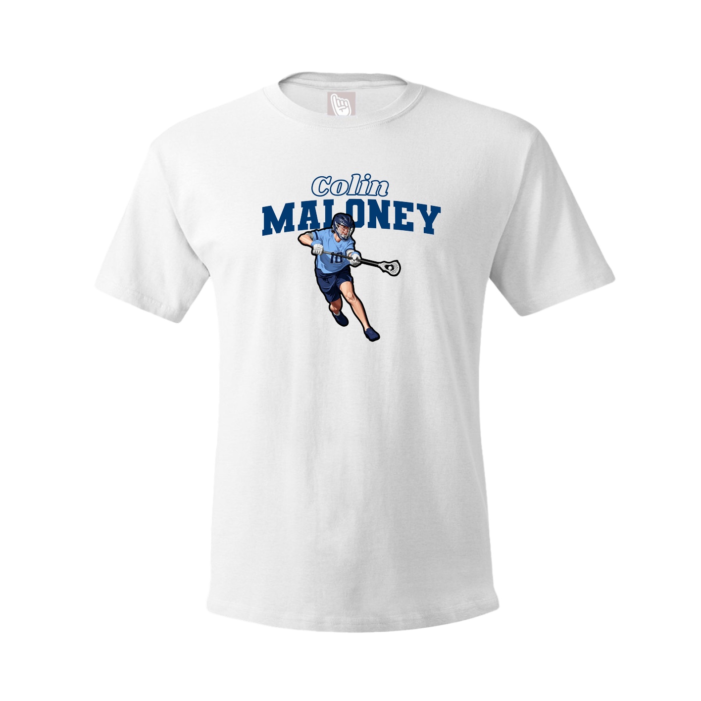 Youth Tee — Name Arch in White