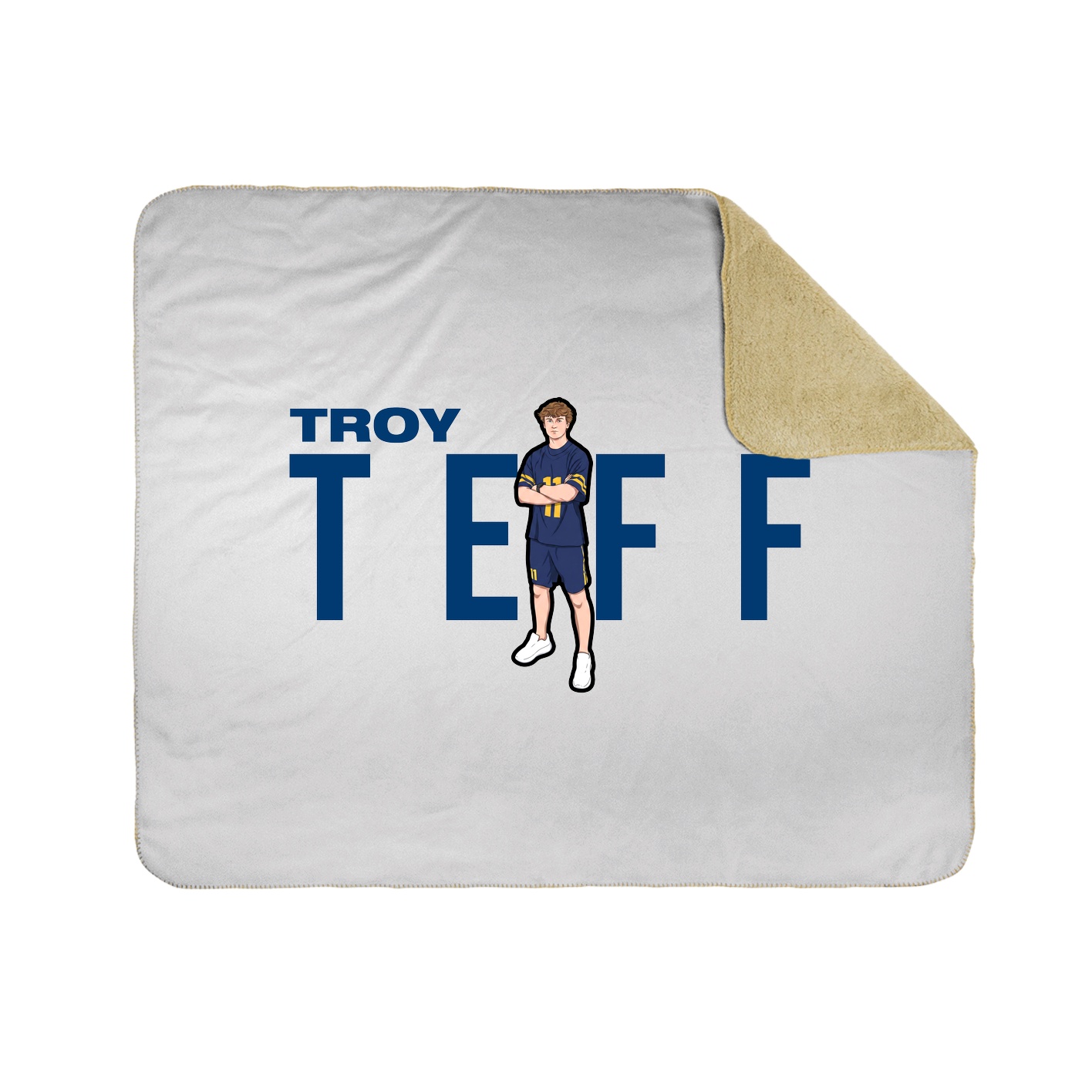 Throw Blanket — Player Name in White