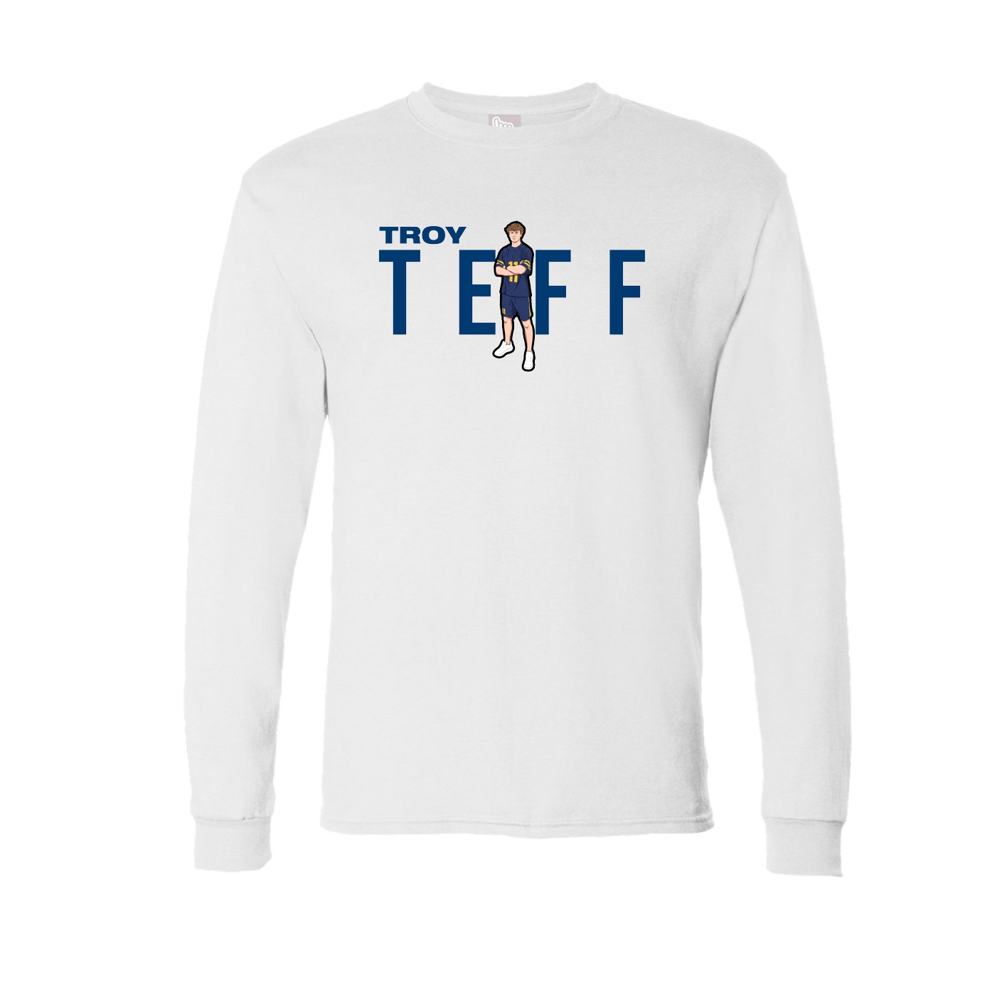 Long Sleeve Tee — Player Name in White