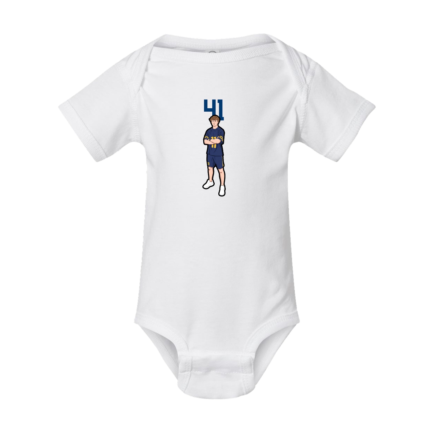 Baby Onesie — Number Top in White