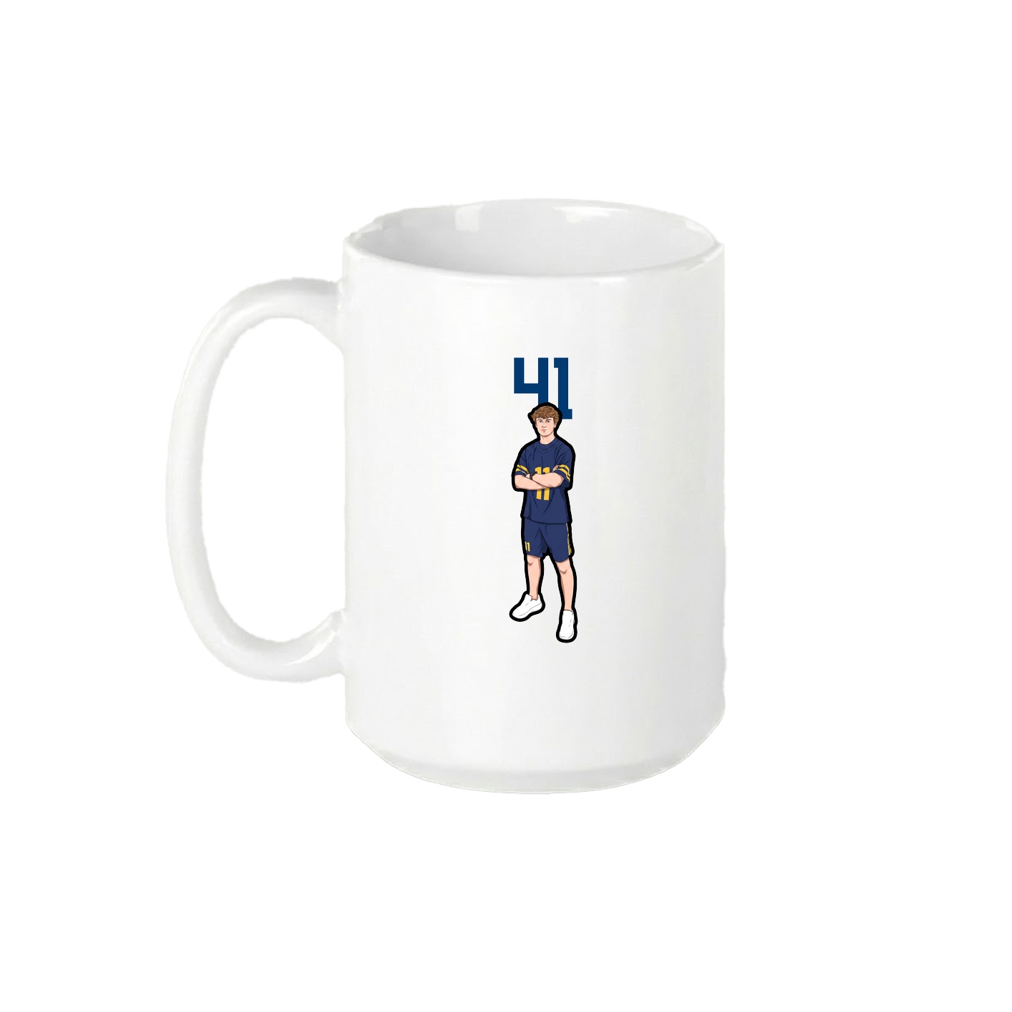 15oz Coffee Mug — Number Top in White