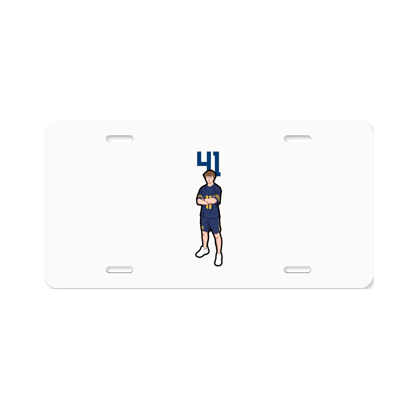 License Plate — Number Top in Classic