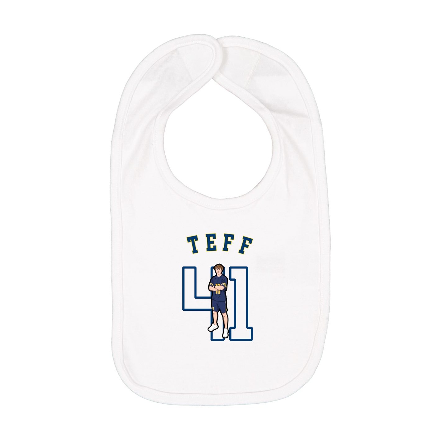 Infant Bib — Shirsey Arch in White