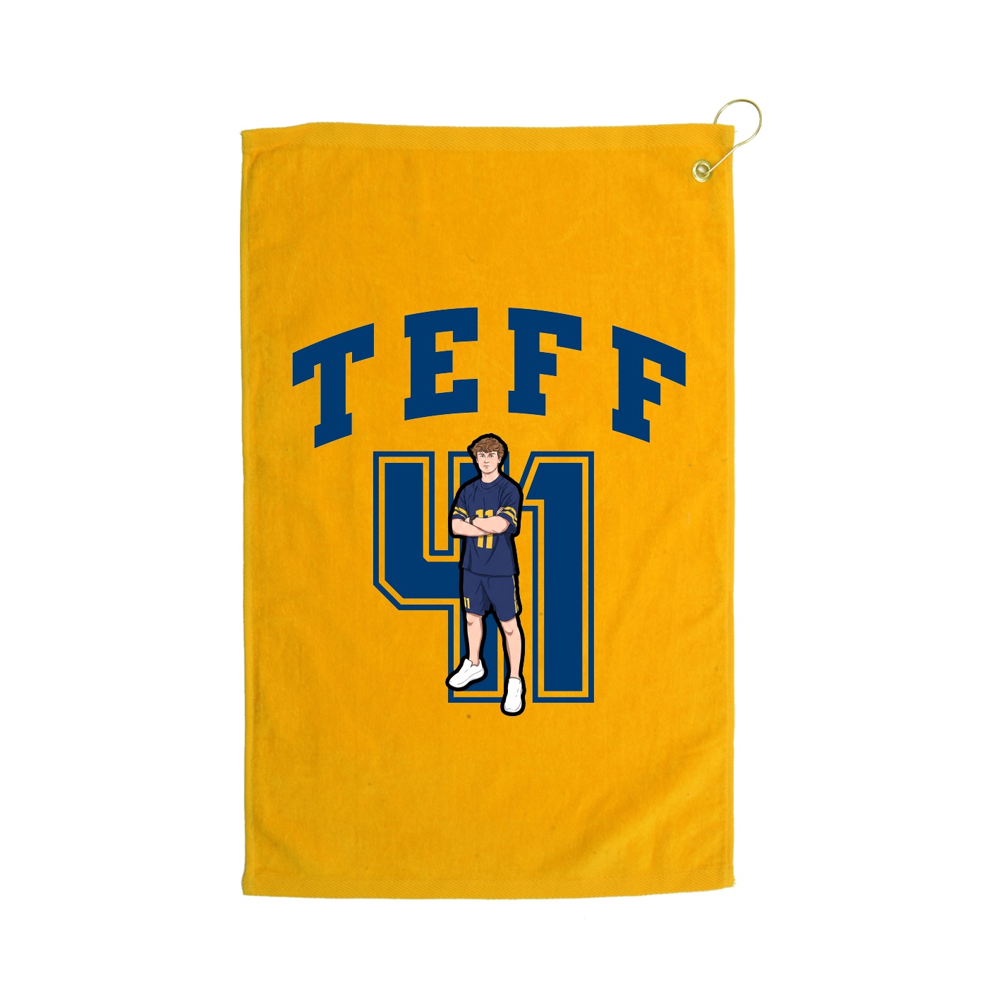 Golf Towel — Number in Gold