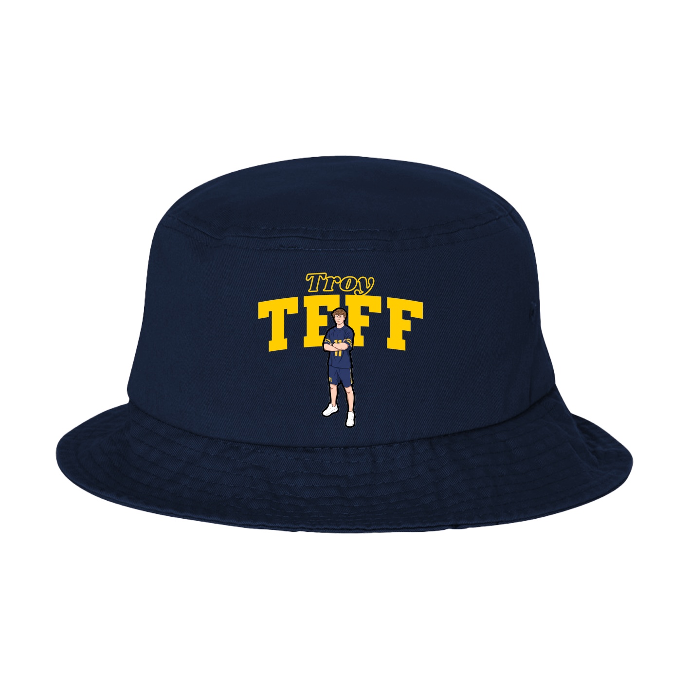 Bucket Cap — Name Arch in Navy