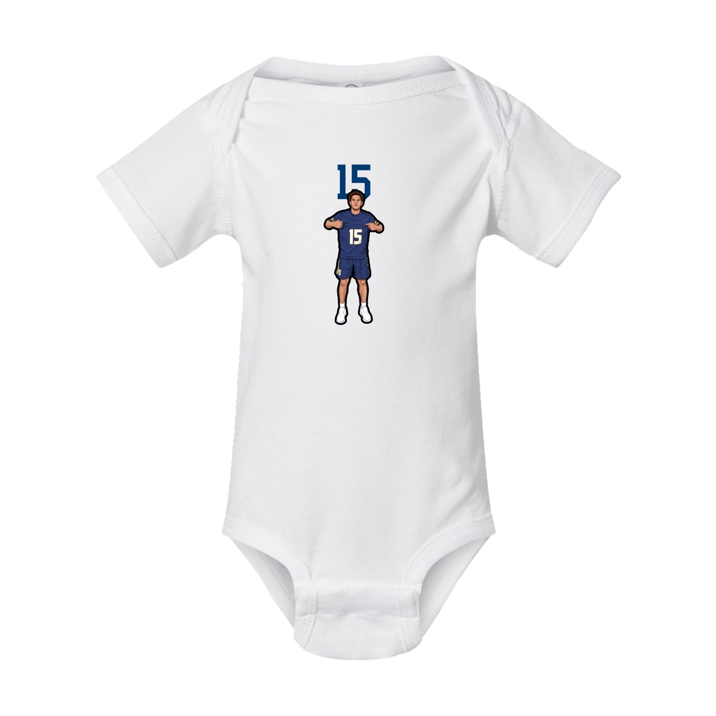 Baby Onesie — Number Top in White