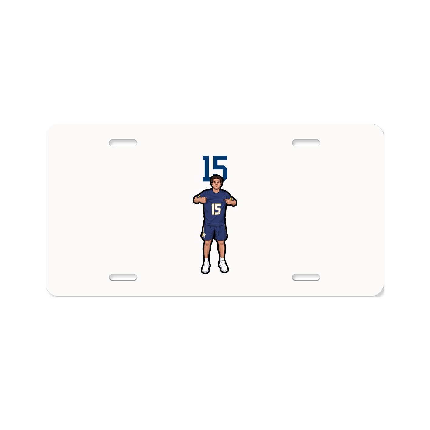 License Plate — Number Top in Classic