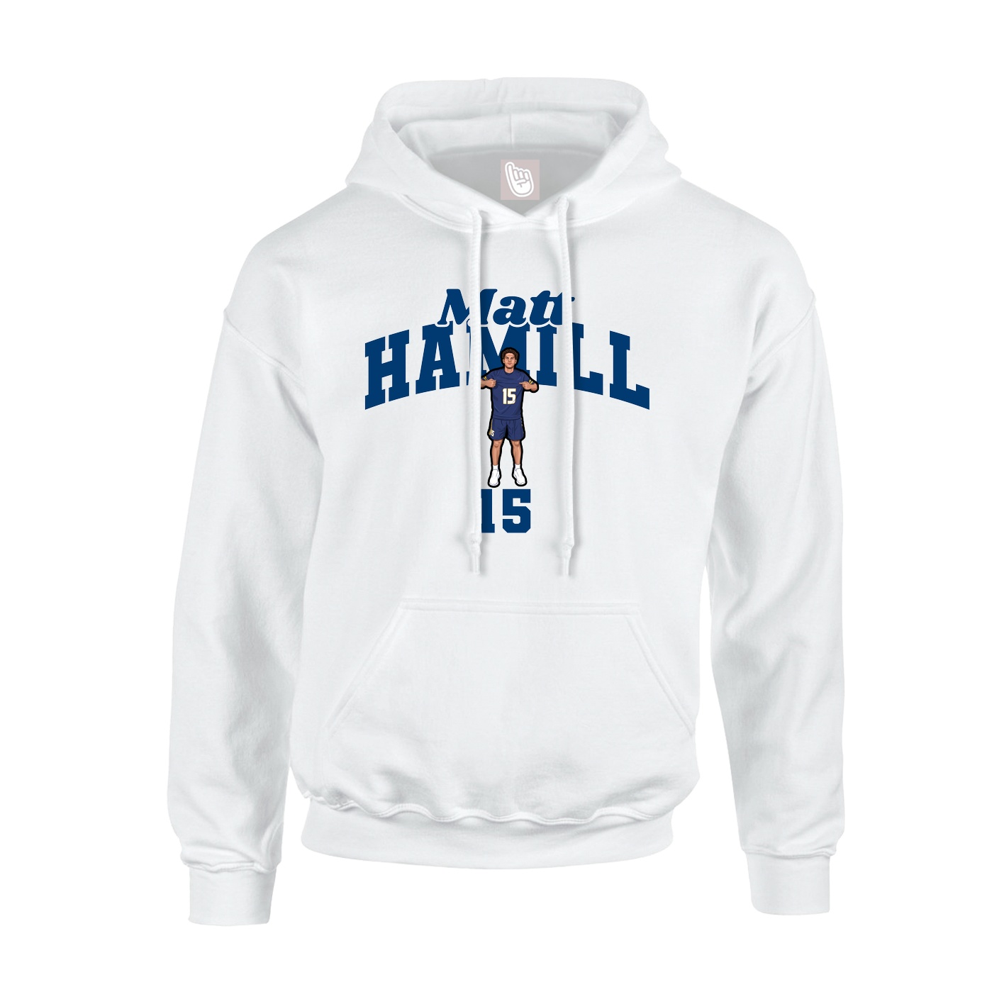 Youth Hoodie — Signature Arch in White