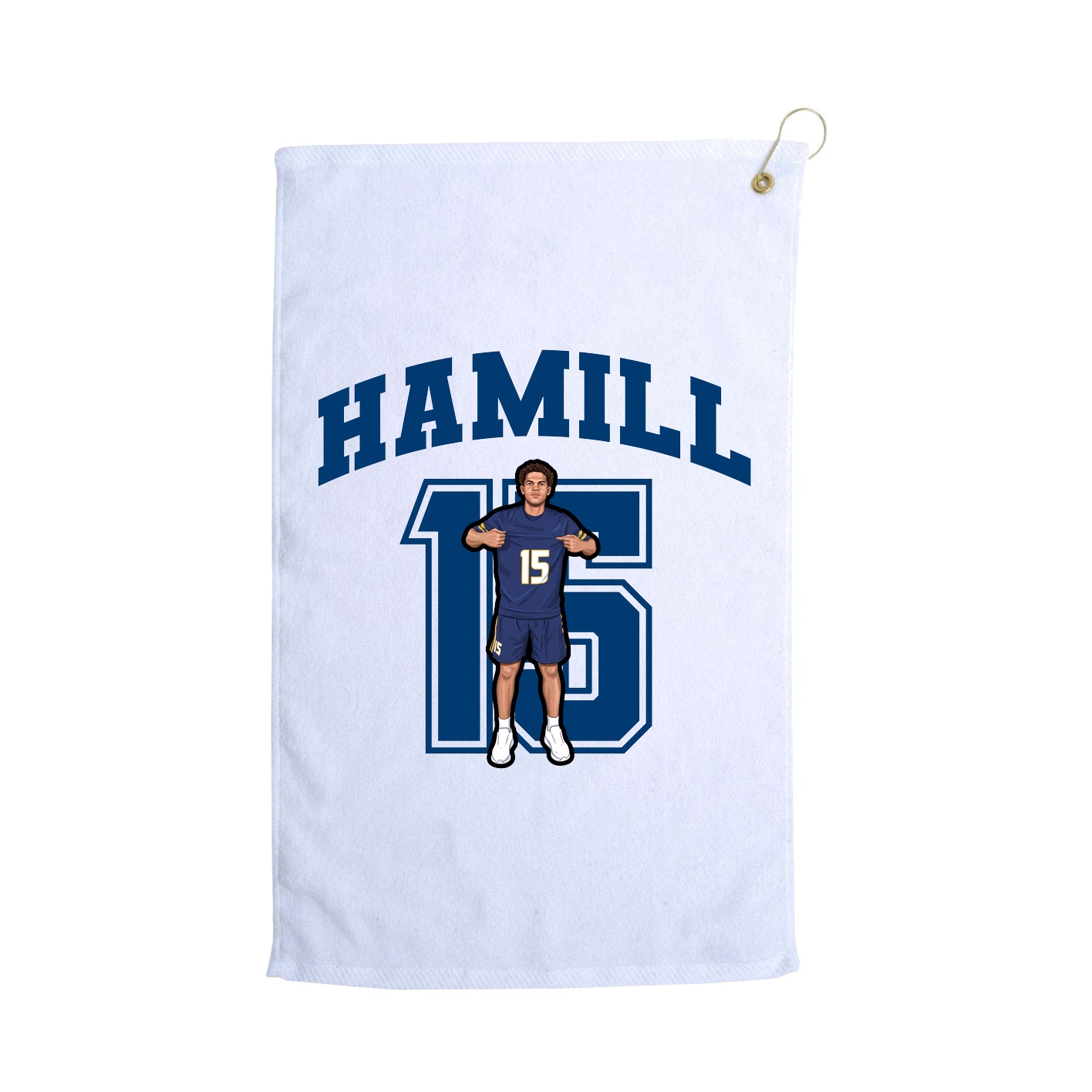 Golf Towel — Number in White
