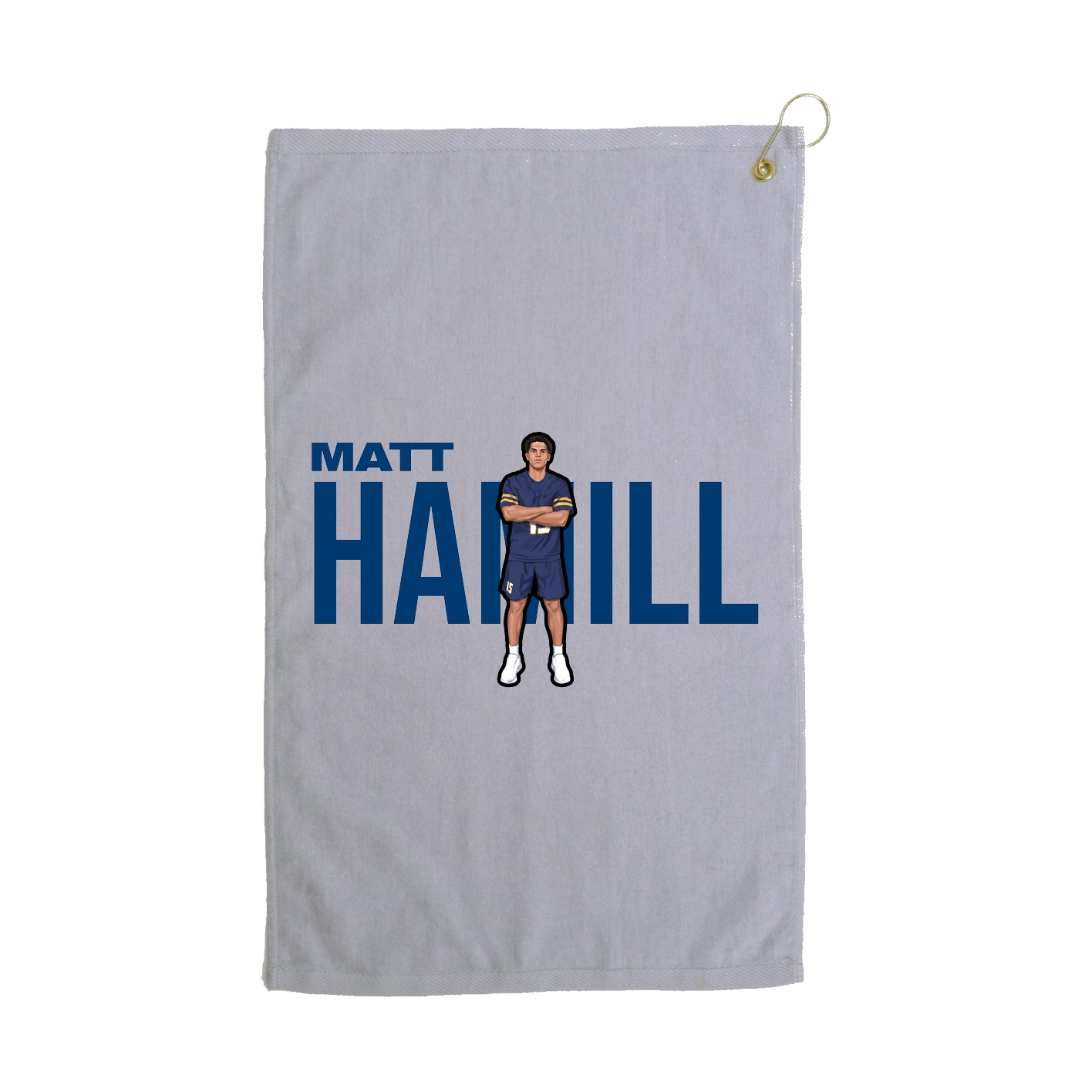 Golf Towel — Player Name in Grey
