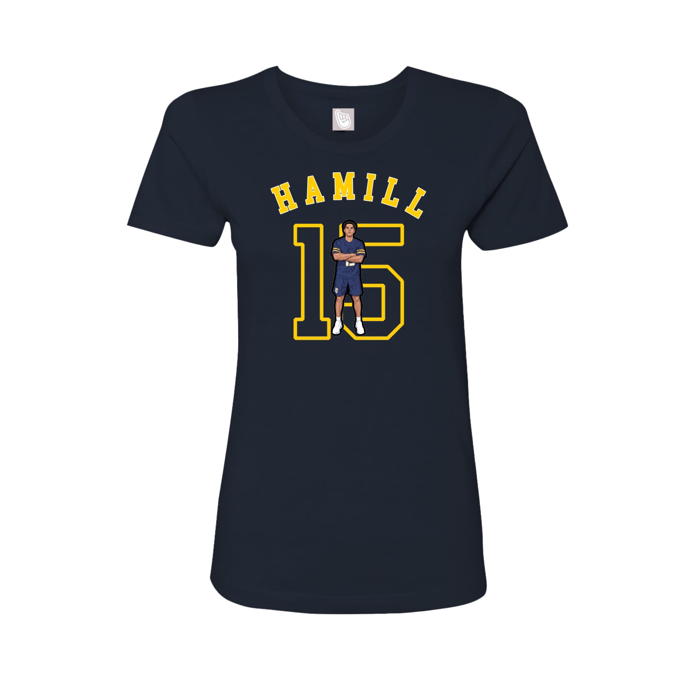 Fitted Women's Tee — Shirsey Arch in Navy