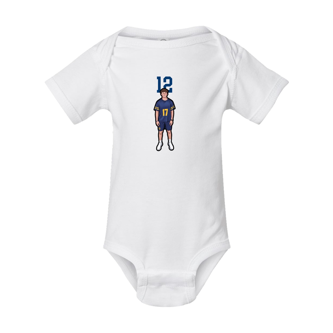 Baby Onesie — Number Top in White